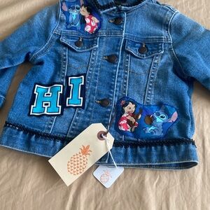 Kids stitch Denim Jacket with stitch and Lilo